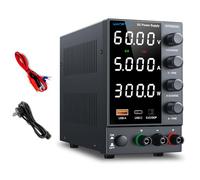 WANPTEK POWER Alimentatore da Banco 60V 5A Regolabile con OCP, L'alimentatore da Laboratorio Stabilizzato con Display LED a 4 Cifre, Porta USB-A & Type-C per Ricarica Rapida