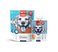 Wanpy Chicken Jerky Chips 600Gr Snack Pezzetti di Pollo Essiccato (6 Confezioni da 100Gr) 100% Natural