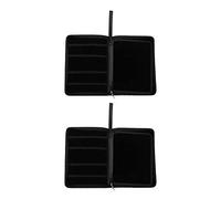 WanShi 2 pz nero penna stilografica colore PU per 48