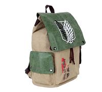 WANSHIXIANG Zaino Cosplay Anime L'Attacco Dei Giganti Attack AOT On Titan 42x27x12cm - Licenza Ufficiale