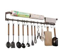 Wansiman Porta Utensili da Cucina,Barra Portautensili Cucina,Ganci Cucina,Porta Utensili Cucina Senza Forare,Porta Utensili Cucina da Parete,Ganci Cucina Senza Buchi,Salvaspazio,per Cucina