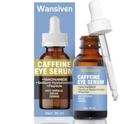 Wansiven Siero Contorno Occhi alla Caffeina, Riparatore Antirughe, con Acido Ialuronico e Niacinamide, Trattamento Idratante Contorno per Uomini e Donne, 30 ml