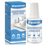 Wansiven Vernice per ritocchi smaltata, 30 ml, colore bianco, per elettrodomestici da cucina e bagno, vernice per ritocchi multiuso, per radiatori, metallo, ceramica, frigorifero, lavello, mobili