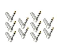WANSUPYIN 10PCS 90 Gradi 6.35MM Adattatore ad angolo retto 6.35mm 1/4 di pollice TS Mono Maschio Connettori per Cavo Altoparlante