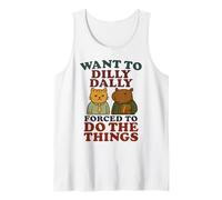 Want To Dilly Dally - Divertente procrastinazione, gatto e capibara Canotta