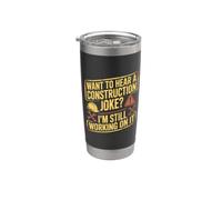 Want To Hear A Construction Joke? Working On It Bicchiere termico in acciaio inox doppia parete