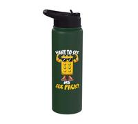 Want To See My Six Pack Building Brick Builder Divertente Stainless Steel Insulated Water Bottle
