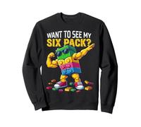 Want To See My Six Pack Funny Blocks Bricks Master Builder Felpa