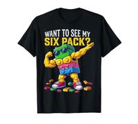 Want To See My Six Pack Funny Blocks Bricks Master Builder Maglietta