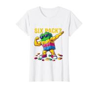 Want To See My Six Pack Funny Blocks Bricks Master Builder Maglietta con Stampa Grafica Economica, Donna, Bianco, L