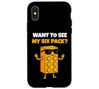 Want To See My Six Pack Funny Bricks Lover Master Builder Custodia per iPhone X/XS