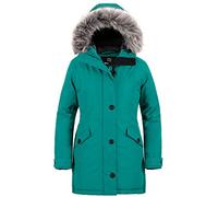 Wantdo Cappotto Donna Invernale Lungo Impermeabile Aderente Giacca | Antivento,Pelliccia sintetica rimovibile,Tasche Multiple,Polsini elastici,Vita Regolabile,Giubbotto Slim Fit,Outdoor,Casual