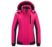 Wantdo Giacca Donna Sci Invernale Parka da Neve Rosso Rosa E Viola Scuro L