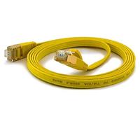 wantecWire 7057 Extra Thin Patch Cable Yellow yellow Länge 0.1m
