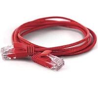 wantecWire Cavo Patch Extra Sottile Cat.6 UTP, Lunghezza 2 m, Rosso