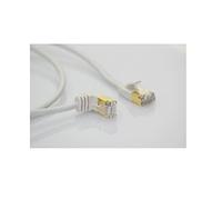 wantecWire Cavo Patch Extra Sottile Cat.7 Cat.6 connettore SSTP schermato 1x connettore angolato Lunghezza 1 m Grigio