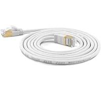 wantecWire - Cavo patch extra sottile CAT.7, con 6 connettori SSTP schermati bianco Länge 0.25m