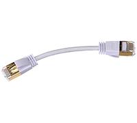 wantecWire Cavo Patch Extra Sottile Cat.7, Spina Cat.6 SSTP schermata, Lunghezza 0,1 m, Bianco