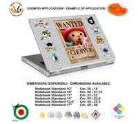 Wanted chopper one piece adesivo notebook tablet sticker cartoon print pvc 9 pz.
