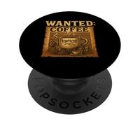 Wanted Coffee Divertente Fuorilegge Meme PopSockets PopGrip Adesivo