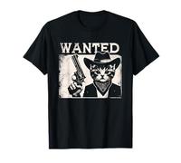 Wanted Kitten - Poster divertente con gatto cowboy Maglietta