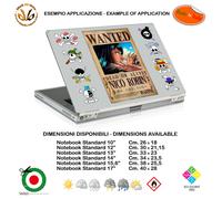 Wanted nicorobin one piece adesivo notebook tablet sticker print pvc 9 pz.