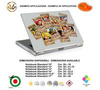 Wanted one piece adesivo notebook tablet sticker cartoon picture print pvc 1 pz.