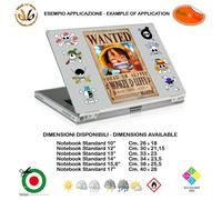 Wanted Raben one piece adesivo notebook tablet sticker cartoon print pvc 9 pz.