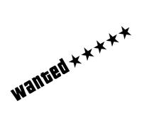 Wanted Sticker For Car - PET 28 x 3 cm Water Resistant Reflective Decal | s Bumper Sticker Auto Body Graphic | Vehicle Decoration For Motorcycle Cars Outdoor Daily Driving Use