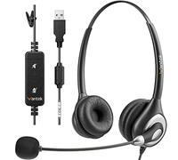 Wantek 602N Cuffie USB/Type-C Con Microfono Antirumore - Stereo Compatte Con Controllo Chiamate, Comode Per Computer, Laptop, Call Center
