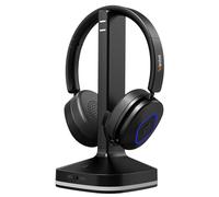 Wantek Cuffie Bluetooth con Microfono, Base di Ricarica e Dongle USB, Bluetooth 6.0, Riduzione del Rumore Microfono, Connessione Multipoint, per PC, Laptop, Teams, Zoom e Ufficio, call center