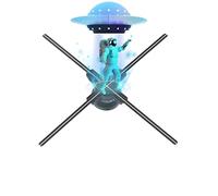 WANTHER Ventola ologramma 3D da 65 cm, display a LED con WiFi e Bluetooth, parete video personalizzabile, telecomando, LED ad alta luminosità, libreria video 700+, perfetta per fiere, mostre ed eventi