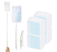 Wantli 55 Pezzi Ricariche per Spolverino per Swiffer Duster, Spolverini Usa e Getta Cattura e Intrappola Polvere, Fibra Superfine Spolverino Polvere con 1 Manici Telescopici