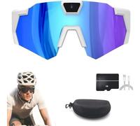 WANWEN 4K HD Baseball Glasses with Camera, 2026 Upgrade Smart Video Recording Glasses, Windproof Outdoor Smart Camera Video Recording Sunglasses & Memory Card for Men Women (Blue,128GB)