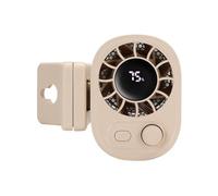 WANWEN Car Clip on Fan with LED Display - 360° Rotation, 100 Speeds Adjustable, USB Rechargeable Personal Cooling Fan, Portable Rechargeable Personal Fans (beige)