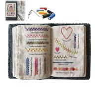 WANWEN DIY stitch book with tools set, libro di ricamo fai da te con set di strumenti, libro di ricamo fai da te, libro di feltro da ricamo con ago e filo, libro da colorare con ricamo