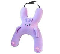 WANWEN H-Shape Car Pillow for Kids, Car Sleep Support Cushion, Neck Support Travel Cushion for Car Seat Safety, Soft Breathable Headrest for Children (Bunny)