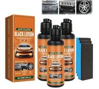 WANWEN Ripristinatore Plastiche per Auto,Pasta Restauratrice per Plastiche Nere Auto, Rinnova Plastiche Auto Interno, Auto Plastic Restorer Kit, Rinnova Plastica, Fornisce Ultra-lucentezza (3pcs)