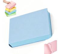 WANWEN Thickened Color Brick Notebook, A5 720 Hardcover Journal with PU Leather Cover, Bleedproof Thick Journal with Ribbon Bookmark, Diary Planner, Solid Color Notebook for Notes, Lists (Blue)