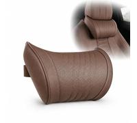 WANWEN Universal Memory Foam Car Headrest Neck Pillow, Ergonomic Support Auto Neck Cushion for Long Road Trips, Car Neck Pillow Luxurious, Headrest Support Pillow (Dark Brown)