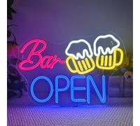 Wanxing Beer Bar Business Neon,luce al Neon Wall Decoration, Insegna Luminosa a LED dimmerabile,Per Decorare Pub, Vetrine, Pub a Conduzione Familiare, Beer Club, Uso Commerciale.