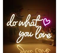 Wanxing Fai quello che ami luci al neon,insegne al neon bianche calde per decorazione da parete,lettera LED con alimentazione USB,luci al per camera da letto,bar,decorazioni per la casa,feste,regali