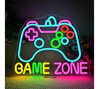 Wanxing Insegne al Neon Game Zone,Lnsegne Luminose a parete a LED,Luce al Neon di Gioco,Adatto per il Negozio Dell'area Feste, la Decorazione Stanza,Cucina, Bar,Ristorante,Club,Riunione d'affari.