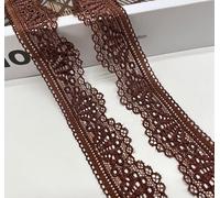 WANYI 10 Yards 3cm Larghezza Pizzo Elasticizzato, Pizzi e Merletti, Passamaneria, Nastro Decorativo, Vintage Ribbon Lace per Artigianato del cucito, Decorazione fai da te(Curry)