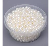 WANYI 100 Pezzi Artificiali Perle Bianche 4mm Perline Mezze Perle con Retro Piatto per Artigianato fai da te, Creazione di Gioielli, Bracciali, Collane, Abbigliamento