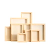 WANYI 2 Pezzo Cornice per Foto, 10x10cm Fai Da Te Cornici da Decorare, Artigianato Cornice Legno per Disegno, Aartigianato, Progetto Decorazione