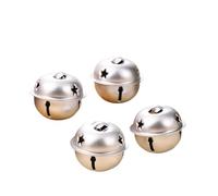 WANYI 40 Pezzi Colorate Campana,Campanellini Metallo con Occhielli Campanelle Natalizie Campanello per Animali Campane Ornamenti per Artigianato Fai da Te Natale Animali Decorare(Argento)