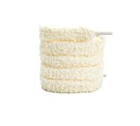 WANYI Lacci Scarpe 2 Paia 1.5CM di Larghezza Fluffy Laces Piatti Spessi Stringhe Scarpe Universali Lacci in Peluche per Sneakers,Scarpe da Corsa, Scarpe Casual (Beige)