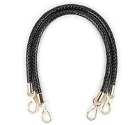 WANYI Manici in Pelle per Borse, 2 Pcs 60CM PU Tracolle di Ricambio con Moschettone Per Borse Ascellari Fai Da Te (Nero)