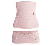 WANYIG Fascia Post Parto Con Stecche 3 in 1 Fascia Post Parto Cintura Donna Fascia Addominale Post Operatoria Postpartum Belly Belt Wrap per Cesareo Naturale (M, Rosa)